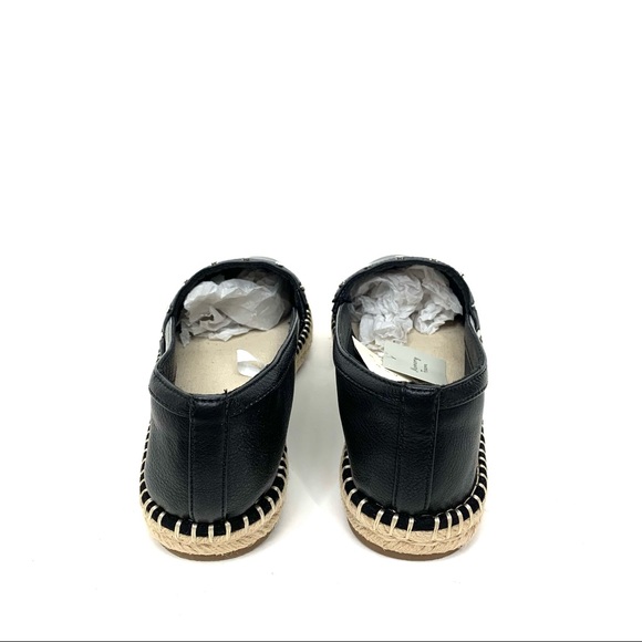 A New Day Maggie Black Faux Pebbled Leather Studded Espadrille Loafers Nwt Sz 11 - Picture 5 of 8